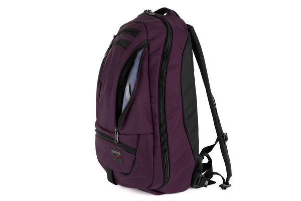 Synik 26 in Aubergine Ballistic with Dusk 210 Cerylon interior.